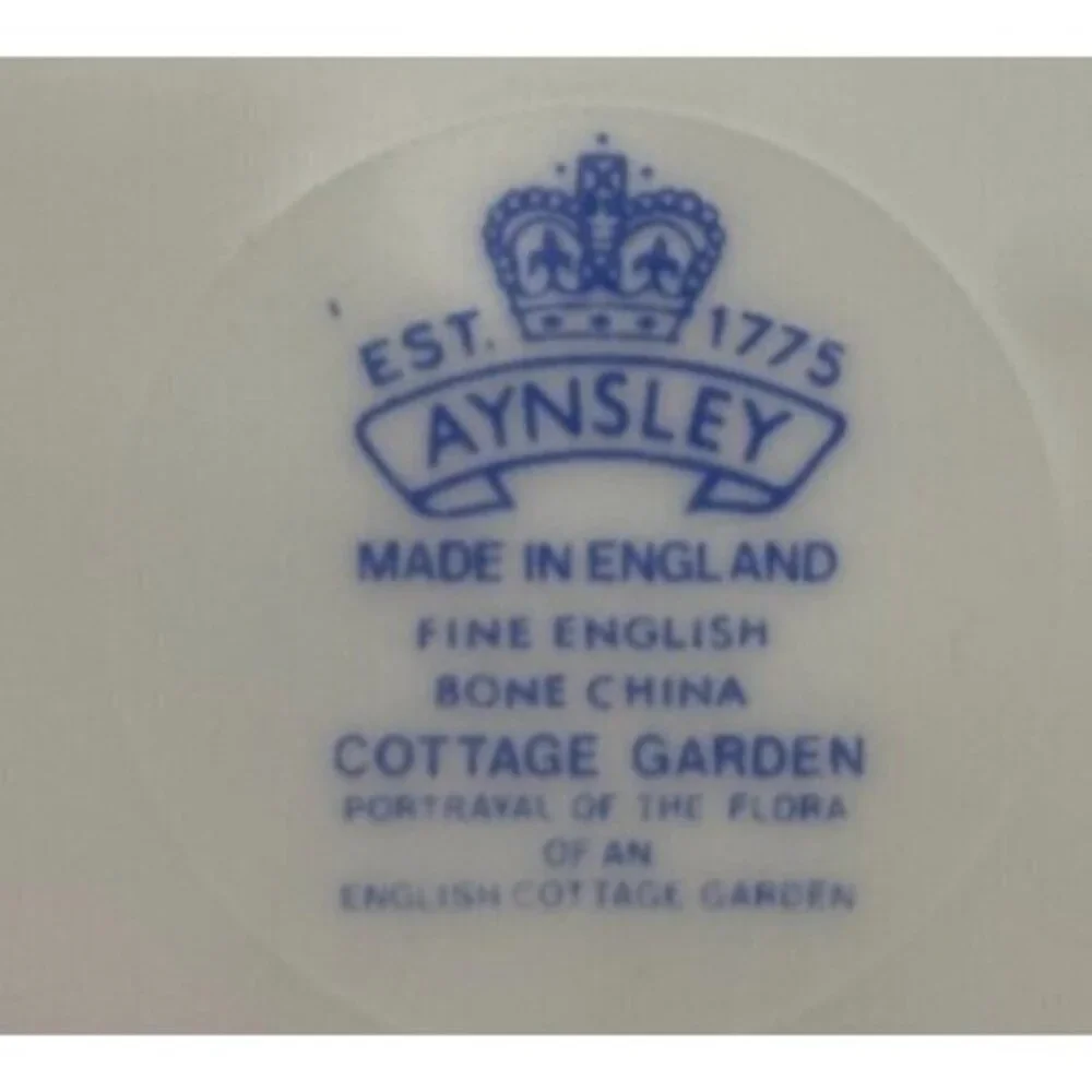 Aynsley Cottage Garden Teacup Cup & Saucer Set‎ (s) Flowers Butterflies